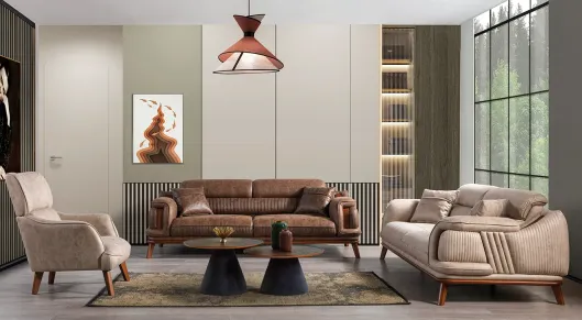 Product img 1, Saray Ahşap Ayaklı Modern Koltuk Takımı